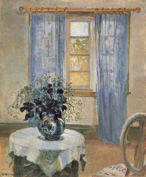 Anna Ancher Blue Clematis in the Artist's Studio